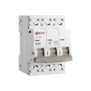 Выключатель автоматический модульный 3п D 20А 6кА ВА 47-63N PROxima EKF M636320D