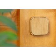 Выключатель 2-кл. ОП Quteo 10А IP20 10AX дерево IEK 782262